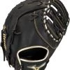 12.5 Inch Mizuno MVP Prime SE GXF50PSE8-Black/Gold Adult Baseball Firstbase Mitt