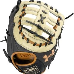 13 Inch Under Armour Genuine Pro 2.0 Cream/Black/Caramel Adult Firstbase Baseball Mitt UAFGGP2-FB