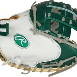 33 Inch Rawlings Liberty Advanced Color Series RLACM33FPDG Women's White/DarkGreen/Gold Fastpitch Softball Catcher Mitt -Deals Ball Gloves Store 33 inch rawlings liberty advanced color series rlacm33fpdg women s white darkgreen gold fastpitch softball catcher mitt 17 1