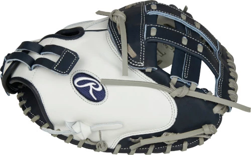 33 Inch Rawlings Liberty Advanced Color Series RLACM33FPN Women's White/Navy Fastpitch Softball Catcher Mitt 5 33 Inch Rawlings Liberty Advanced Color Series RLACM33FPN Women's White/Navy Fastpitch Softball Catcher Mitt - Image 3