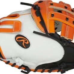 33 Inch Rawlings Liberty Advanced Color Series RLACM33FPOB Women's White/Orange/Black Fastpitch Softball Catcher Mitt -Deals Ball Gloves Store 33 inch rawlings liberty advanced color series rlacm33fpob women s white orange black fastpitch softball catcher mitt 21 1
