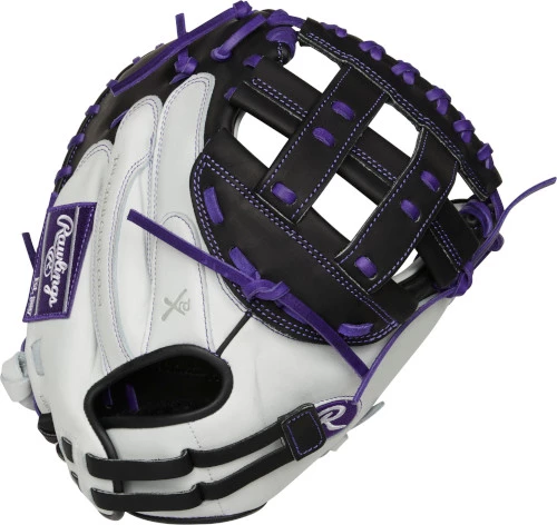 33 Inch Rawlings Liberty Advanced Color Series RLACM33FPPU Women's White/Purple/Black Fastpitch Softball Catcher Mitt 3 33 Inch Rawlings Liberty Advanced Color Series RLACM33FPPU Women's White/Purple/Black Fastpitch Softball Catcher Mitt