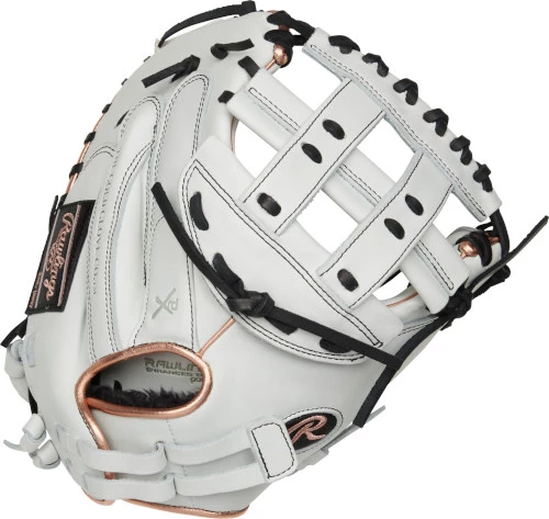 33 Inch Rawlings Liberty Advanced Color Series RLACM33FPRG Women's White/RoseGold/Black Fastpitch Softball Catcher Mitt 3 33 Inch Rawlings Liberty Advanced Color Series RLACM33FPRG Women's White/RoseGold/Black Fastpitch Softball Catcher Mitt