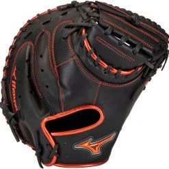34 Inch Mizuno MVP Prime SE GXC50PSE8-Black/Red Adult Baseball Catcher Mitt