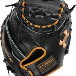 34 Inch Under Armour Genuine Pro 2.0 Black/Caramel Adult Baseball Catcher Mitt UAFGGP2-CM