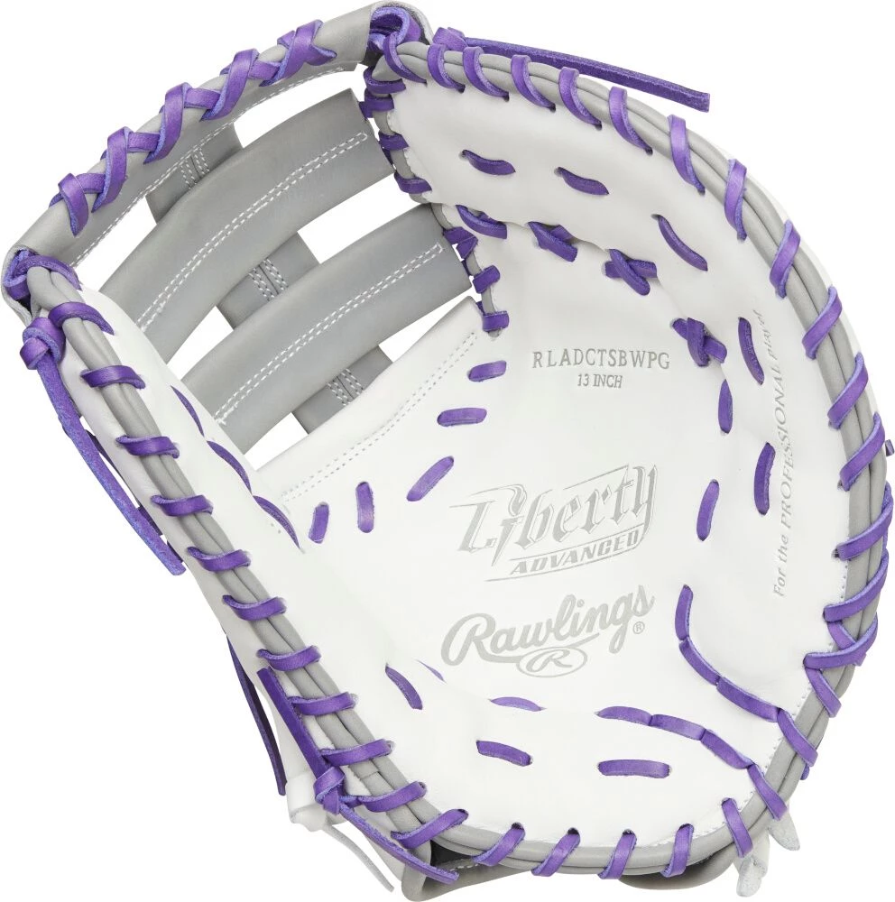 13 Inch Rawlings Liberty Advanced Color Series 4.0 Women's Fastpitch Softball Firstbase Mitt RLADCTSBWPG 4 13 Inch Rawlings Liberty Advanced Color Series 4.0 Women's Fastpitch Softball Firstbase Mitt RLADCTSBWPG - Image 2