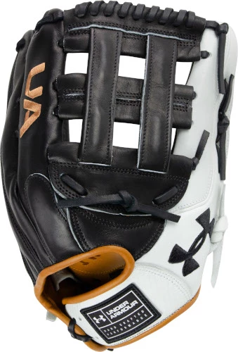 Under Armour Genuine Pro 2.0 12.75 Inch Black/White/Caramel Adult Outfield Baseball Glove UAFGGP2-1275H 3 Under Armour Genuine Pro 2.0 12.75 Inch Black/White/Caramel Adult Outfield Baseball Glove UAFGGP2-1275H