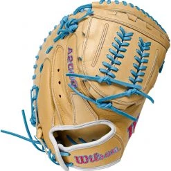 34 Inch Wilson A2000 SuperSkin Aubree Munro Game Model Women's Fastpitch Softball Catcher Mitt WBW10043634